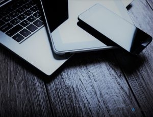 Electronic Devices on Desk Electronic Devices on Desk