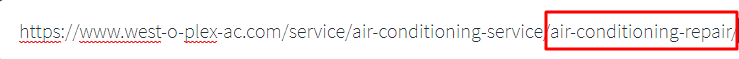 URL Structure Screenshot