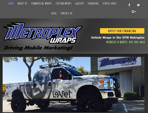 Custom Website Design for a Vehicle Wrap Company