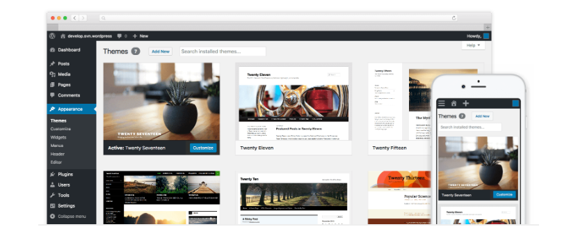 WordPress Screenshot
